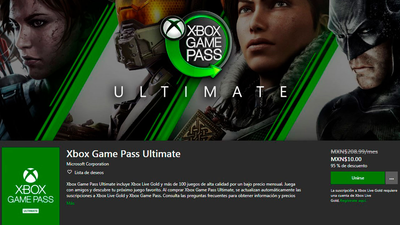 Precio Xbox Game Pass